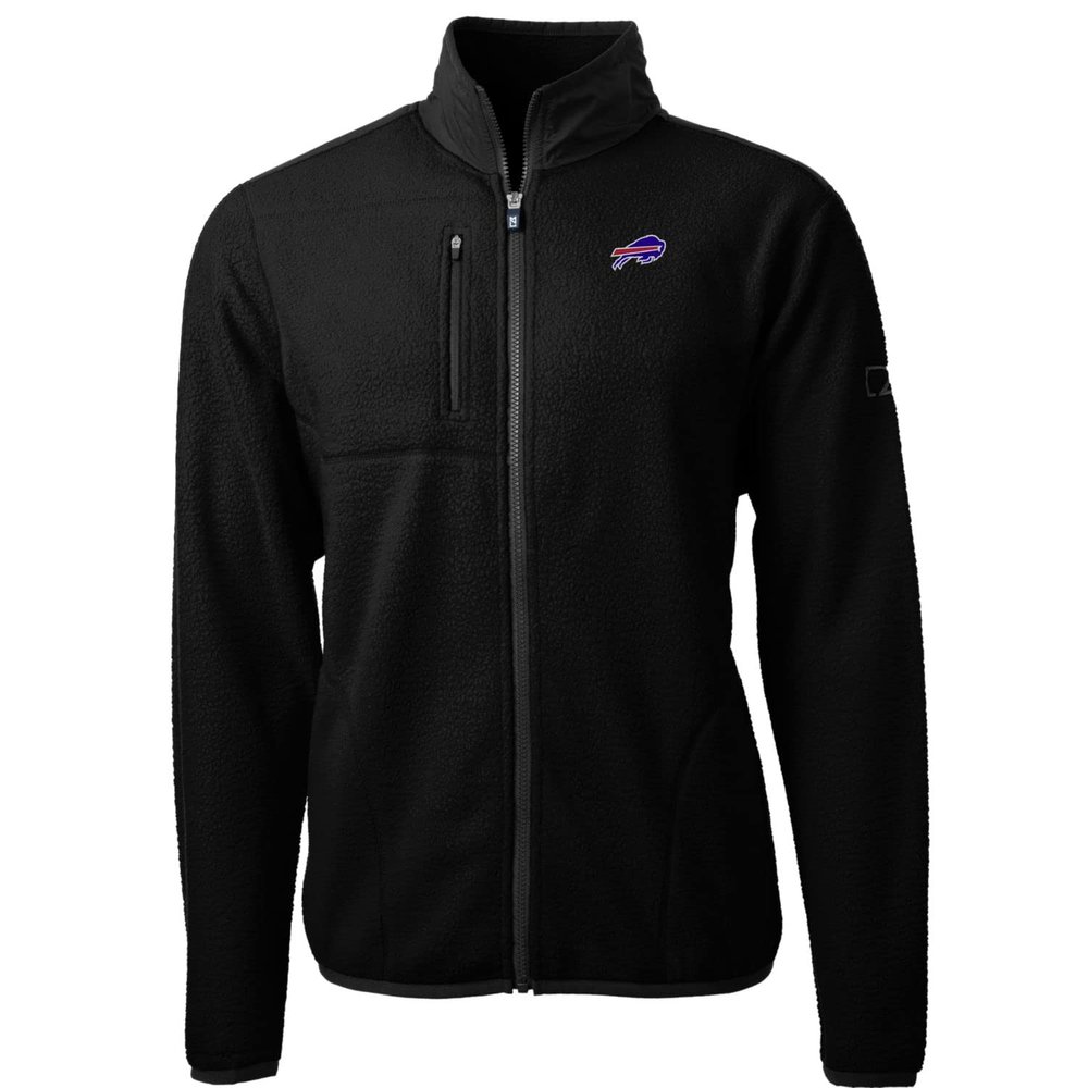 Cutter & Buck Men's Black Buffalo Bills Cascade Eco Sherpa Fleece Full-Zip Jacket