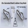 Branded Boards Black & Silver Zinc-Galvanized Heavy Duty Bushcraft Carabiner Spring Snap Clip Link Hooks 200-500lb Load 2, 6 & 12 Packs (Silver-8cm-6 Pack) view 3