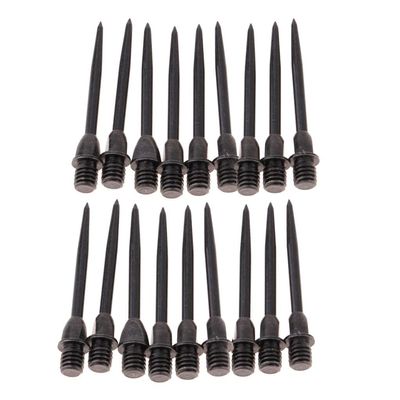 18Pcs Darts Steel Tips Conversion Points Flights Stem Black
