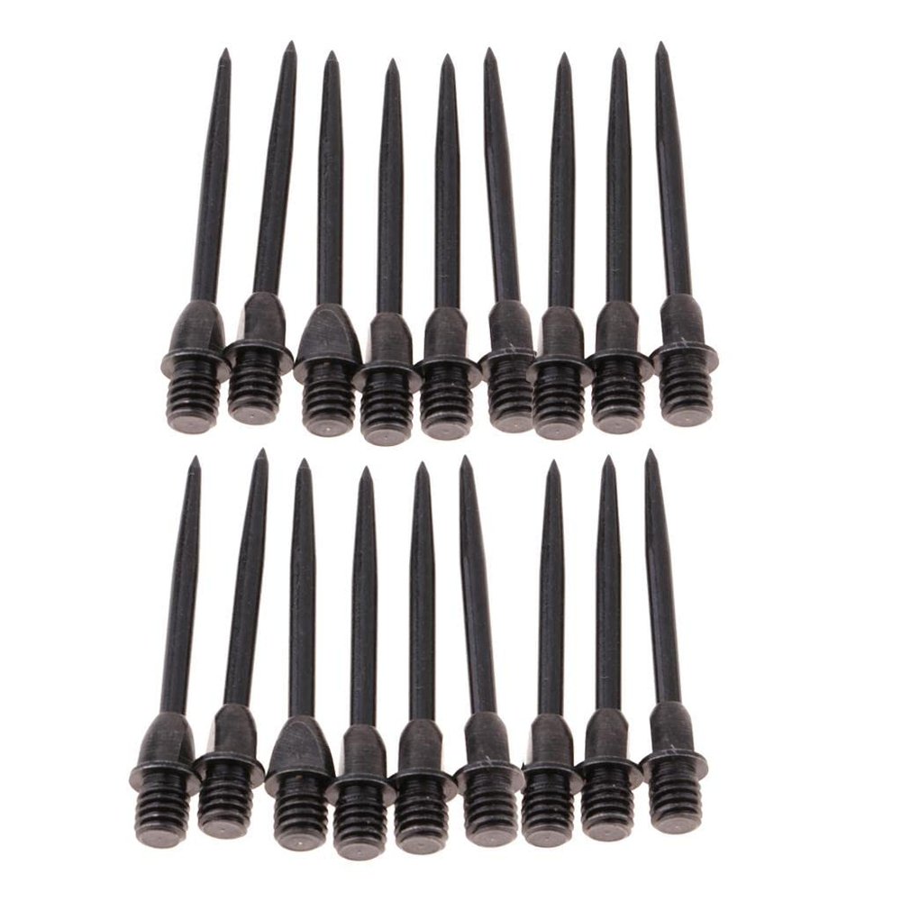 18Pcs Darts Steel Tips Conversion Points Flights Stem Black