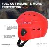 Tontron Adult Whitewater Kayaking Canoeing Watersports Helmet (Medium, Matte Warm Red) view 3