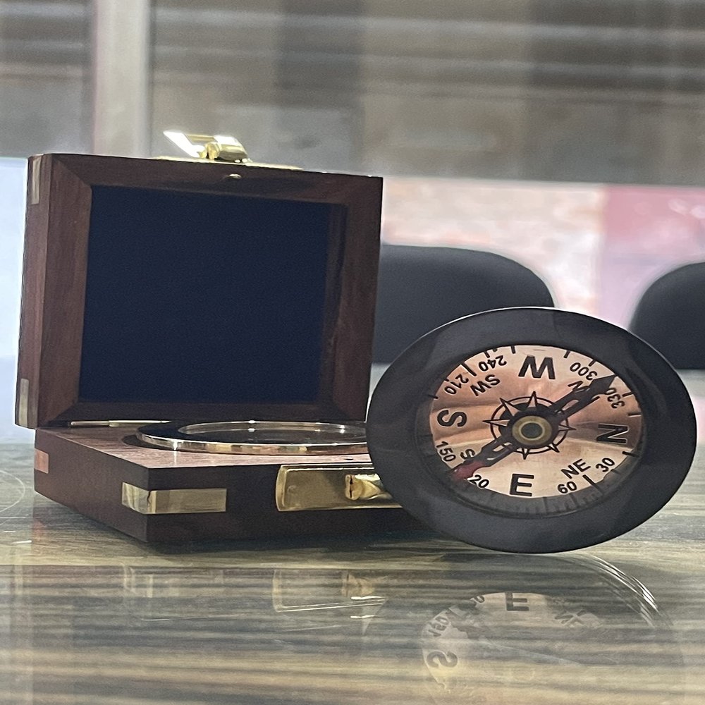 WOANIN Baptism Compass, Baptism Gift, First Communion Gift, Baptism Gift Boy, Baptism Gift Girl, Engraved Compass, Personalized Retirement Compass (Black Finish)