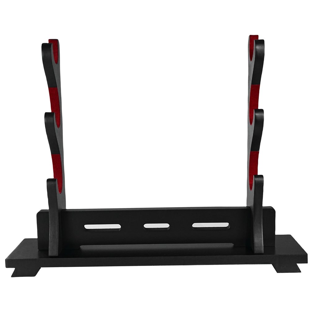 FLURSAILE Sword Stand Sword Rack, Wands Display Stand, Samurai Sword Stand, Katana Sword Holder (3-Tier)