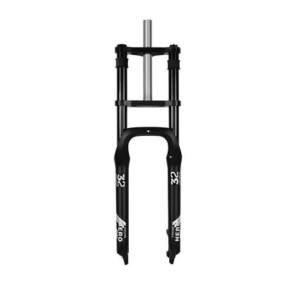 Jejy MTB 20 26 Inch Oil Spring Front Fork for 20/26 Inch Bike Fat Tire Double Shoulder Travel 160mm Snow Beach XC Mountain Bike (Color : Black, Size : 20inch)