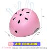 Kids Bike Helmet for Ages 5-15, Adjustable Safety Toddler Helmet with Protective Gear Set, Skateboard Scooter Helmets with Knee Elbow Pads Wrist Guards for Boys Girls (Medium, Pink) view 3