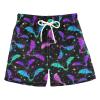 Aflyko Halloween Boys' Board Shorts Neon Bat Little Kid Swim Trunk Girls Swimwear All Day Shorts view 1