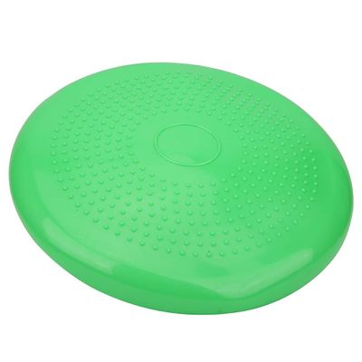 Inflatable Balance Disc, Large Wobble Cushion Trainer, Strengthen Your Physical Fitness PVC Material Core Balance Disc, Wobble Cushion, Teen for Sensory Kids(Green, Diameter 34)