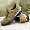 HINDOLA Men's Climbing Shoes Mesh Breathable Hiking Shoes Comfortable Outdoor Travel Shoes Lightweight Walking Shoes for Outdoor Green view 4