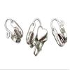 FOUR 8mm SILVERPLATED HEART CLIP ON EARRINGS WITH LOOP MOUNTING cf514 view 1