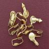 Ten 8MM Flat PAD Glue ON CABOCHON GOLDPLATED Clip ON Earring MOUNTING cf423 view 1