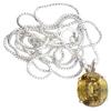 5.68 Carat Golden Yellow Oval Zircon Gemstone Sterling Silver 18 Inch Necklace view 1