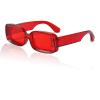 Mriendao Red Sunglasses for Women Men Retro Rectangle Sun Glasses Shades Trendy Stylish Rectangular Chunky Thick Frame 2025 view 1