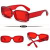 Mriendao Red Sunglasses for Women Men Retro Rectangle Sun Glasses Shades Trendy Stylish Rectangular Chunky Thick Frame 2025 view 3