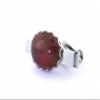 1 1/4 INCH OVAL 18x13 MAHOGANY OBSIDIAN CAB GEMSTONE TIE CLIP TIE BAR EPTT543 view 1