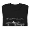 1965 Chevy Impala SS Lowrider Classic Car Short-Sleeve Unisex T-Shirt Black view 3
