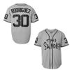 The Sandlot Benny The Jet Rodriguez 30 Movie Baseball Jersey for Men S-XXXL Stitched (Medium, Grey) view 1