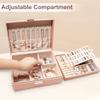 AOLDHYY MRMOSY Jewelry Boxes for Women Jewelry Box Organizer 2 Layer Large Men Girls Jewelry Storage Case PU Leather Display with Removable Tray and Lock for Necklace Earrings Rings Bracelets, view 4