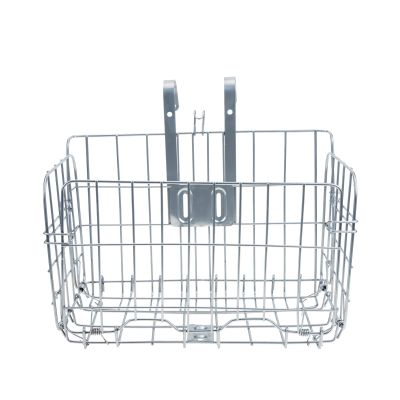 BESPORTBLE Mountain Bike Front Basket Iron Hanging Bike Basket Easy Release Hooks Sleek Design for Convenient Riding