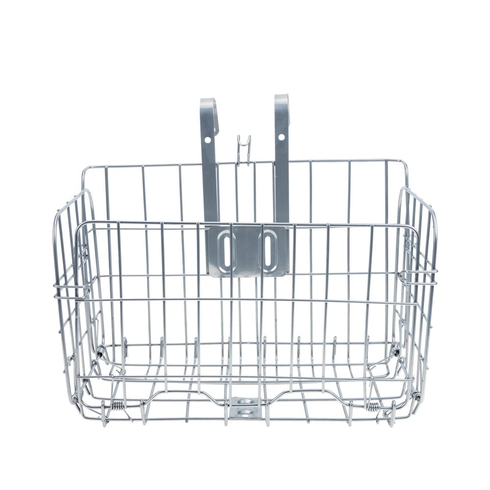 BESPORTBLE Mountain Bike Front Basket Iron Hanging Bike Basket Easy Release Hooks Sleek Design for Convenient Riding