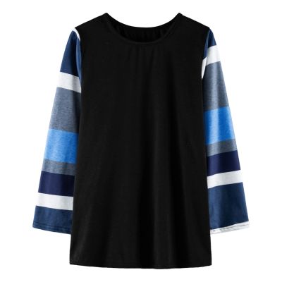 Kids Girls Fashion Top Shirts Color Block Striped Casual Tunic Tops Long Sleeve Loose Crewneck Blouse T-Shirt Tee Toddler Top Undershirt Girls (Black, 8-9 Years)