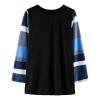 Kids Girls Fashion Top Shirts Color Block Striped Casual Tunic Tops Long Sleeve Loose Crewneck Blouse T-Shirt Tee Toddler Top Undershirt Girls (Black, 8-9 Years) view 1
