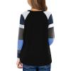 Kids Girls Fashion Top Shirts Color Block Striped Casual Tunic Tops Long Sleeve Loose Crewneck Blouse T-Shirt Tee Toddler Top Undershirt Girls (Black, 8-9 Years) view 3