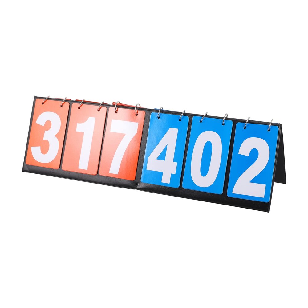 Toyvian Tabletop Scoreboard Portable Score Flipper Sports Score Keeper for Basketball Tennis and More Readable Numbers Multi-Sport Game Recorder