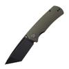 Petrified fish PFP01T Beluga,3.58" K110 Stonewashed Blade, 170g G10 Handle Front Flipper Liner lock Folding knife (Green G10, Black Stonewashed) view 1