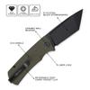 Petrified fish PFP01T Beluga,3.58" K110 Stonewashed Blade, 170g G10 Handle Front Flipper Liner lock Folding knife (Green G10, Black Stonewashed) view 2