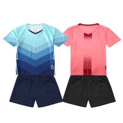 LUCKYLUAN Boy's 2-Pack Soccer Jersey and Short Sets Quick Dry Sports Team Training Uniform Knit