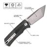 Petrified fish PFP01T Beluga,3.58" K110 Stonewashed Blade,154g Micarta Handle Front Flipper Liner lock Folding knife (Green Micarta, Stonewashed) view 2