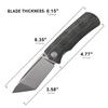 Petrified fish PFP01T Beluga,3.58" K110 Stonewashed Blade,154g Micarta Handle Front Flipper Liner lock Folding knife (Green Micarta, Stonewashed) view 3