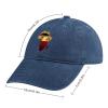 African Safari Giraffe Unisex Adult Curved Brim Baseball Hat Cap of Sports Denim Freely Adjustable view 2