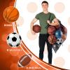 Woanger 6 Pcs Extra Large Mesh Bag Bulk, 35 x 27 Inch Sports Ball Bag with Adjustable Shoulder Strap Drawstring, Sports Equipment Storage Organizer for Gym, Beach, Cloth, Swimming Gears view 4