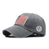 American Flag Hat Baseball Cap,Man Black Hat Dad Hat Adjustable Quick Drying Hat Running Hat (Grey, One Size) view 2