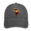African Safari Giraffe Unisex Adult Curved Brim Baseball Hat Cap of Sports Denim Freely Adjustable view 1