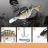 TRUSCEND Easy Catch SwimMax with BKK Hooks, Magic Noisy Wiggling and Vibrating Actions for More Bites, Lifelike Fishing Lures for Bass Trout Walleye Crappie, Strongest Dyneema Fiber Jointed Swimbaits view 3