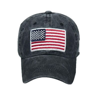 American Flag Hat Baseball Cap,Man Black Hat Dad Hat Adjustable Quick Drying Hat Running Hat (Black, One Size)