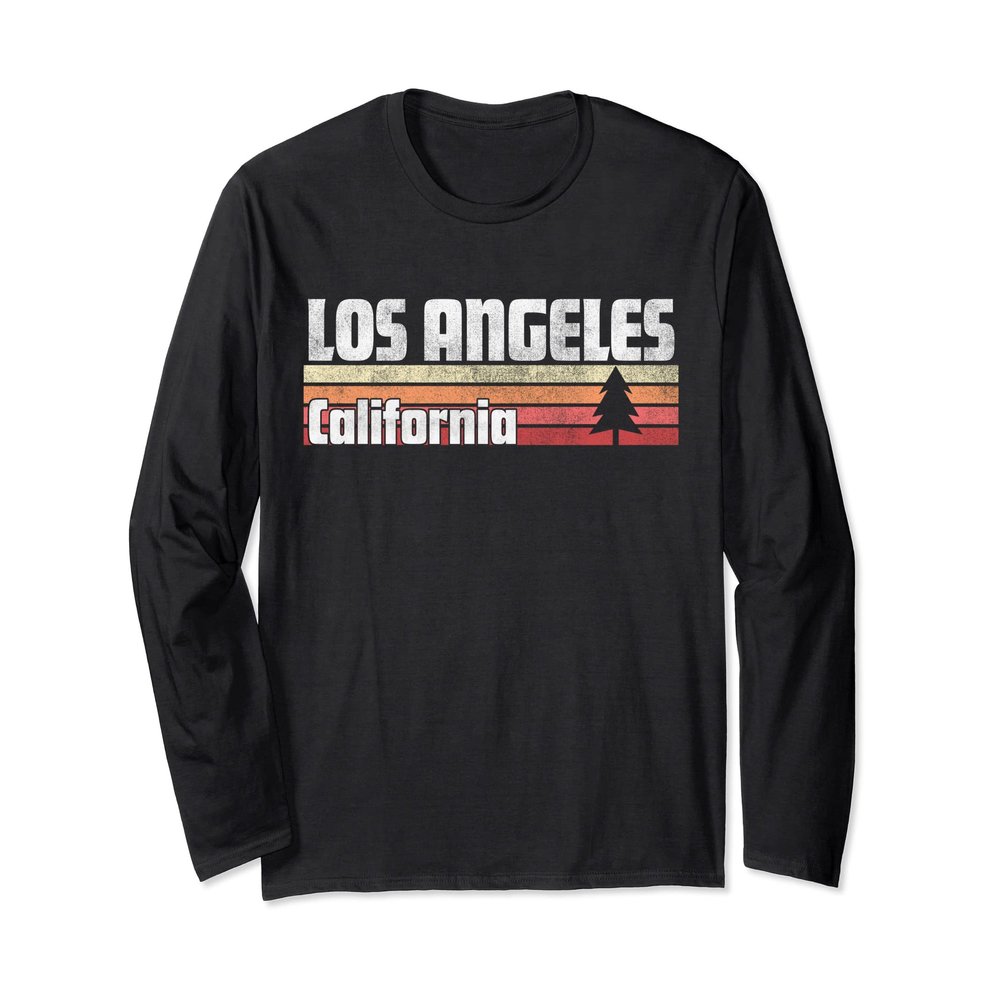 Los Angeles California Retro Style Vintage 70s 80s 90s Gift Long Sleeve T-Shirt