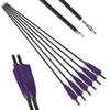 HNZMDY Archery Carbon Arrow Spine 500 Hunting Target Practice Arrows 28 30 31 Inch with Removable Tips for Compound & Recurve Bow 6/12PCS (28 inch/12 pcs, Purple) view 1