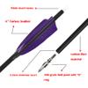 HNZMDY Archery Carbon Arrow Spine 500 Hunting Target Practice Arrows 28 30 31 Inch with Removable Tips for Compound & Recurve Bow 6/12PCS (28 inch/12 pcs, Purple) view 2
