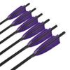 HNZMDY Archery Carbon Arrow Spine 500 Hunting Target Practice Arrows 28 30 31 Inch with Removable Tips for Compound & Recurve Bow 6/12PCS (28 inch/12 pcs, Purple) view 3