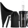 ABXLNIU Female Urination Device, Pee Funnel for Women with 14.54 oz. Water Bottle, Female Urinal Funnel Allows She Pee Standing Up, Reusable for Car, Camping, Black view 1