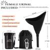 ABXLNIU Female Urination Device, Pee Funnel for Women with 14.54 oz. Water Bottle, Female Urinal Funnel Allows She Pee Standing Up, Reusable for Car, Camping, Black view 2