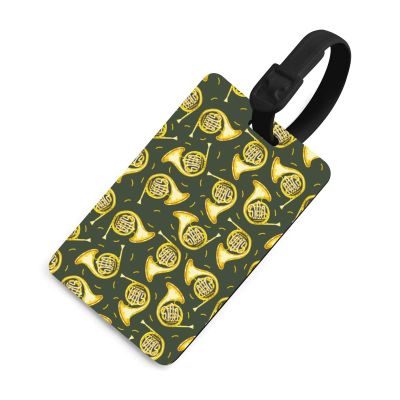 French Horn Luggage Tags Travel Baggage Name ID Identifier Labels for Suitcase Handbag School Bag