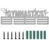 CREATCABIN Gymnastics Medal Holder Display Hanger Over 60 Medals Rack Sports Awards Metal Lanyard Holder Rack Sturdy Wall Mounted for Athletes Champions Players Gymnastics 15.7 x 5.3inch view 2