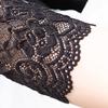 Katutude Women Lace Gloves - Long Fingerless Floral Lace Gloves Elbow Length Gloves UV Protection Arm Sleeves for Wedding Opera Party Outdoor Activities, Black view 2