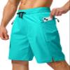 Men's Swim Trunks Quick Dry Board Shorts with Zipper Pockets Beach Shorts Bathing Suits for Men - No Mesh Liner(Cyan,XXL) view 1