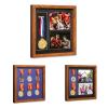 IHEIPYE Medal Display Shadow Box - Single Medal Display case - Perfect Medal Display for Runners, Marathon, Race Winner,Soccer, Gymnastics & All Sports Walnut,12x12 view 1