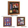 IHEIPYE Medal Display Shadow Box - Single Medal Display case - Perfect Medal Display for Runners, Marathon, Race Winner,Soccer, Gymnastics & All Sports Walnut,12x12 view 2